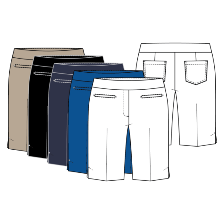 Tribal FLATTEN IT PULL ON SHORT W/ SLITS-3014O