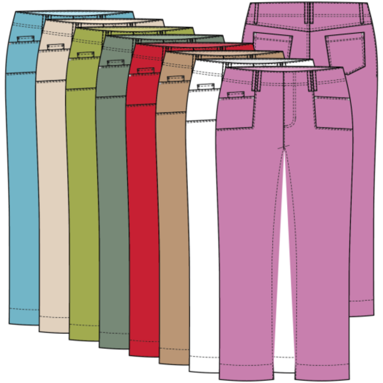 Tribal 5 PKT PULL ON KICK FLARE CAPRI-2441O