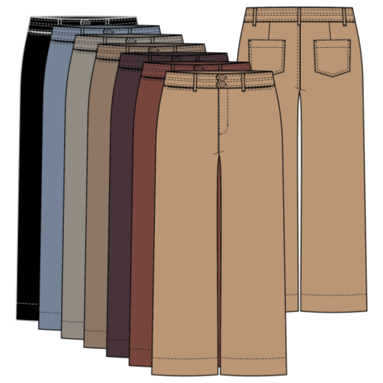 Tribal COMFORT STRETCH HIGH RISE PALAZZO PANTS-2304O