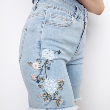 Charlie B Charlie B Embroidered Short C8060R