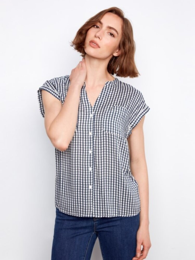Charlie B Charlie B Short Sleeve Blouse C4692