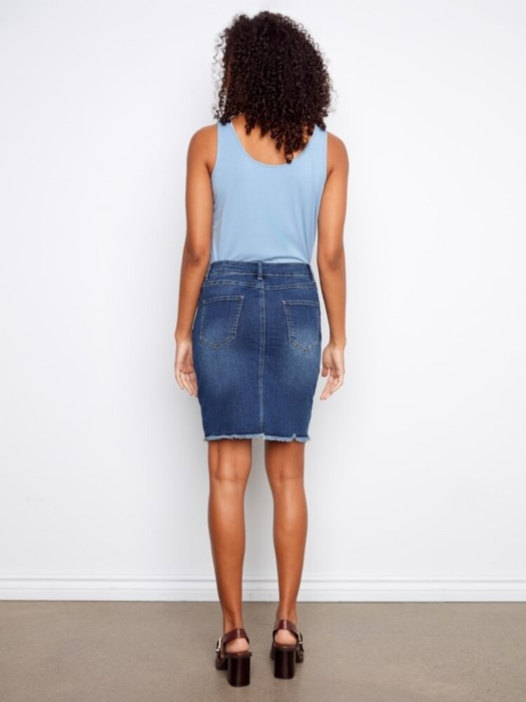 Charlie B Charlie B Denim Skort C7042TT
