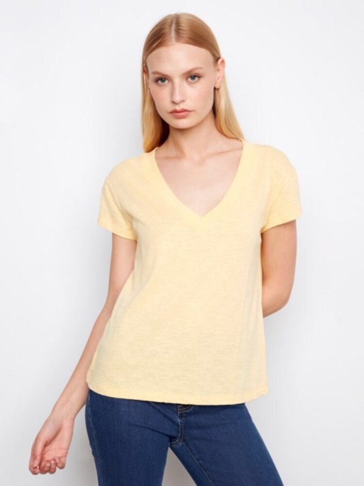 Charlie B Charlie B V Neck Tee Shirt C1428