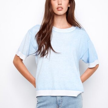 Charlie B Charlie B Short Sleeve Sweater C2947V