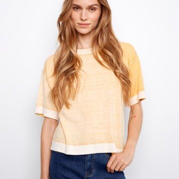 Charlie B Charlie B Short Sleeve Sweater C2947V
