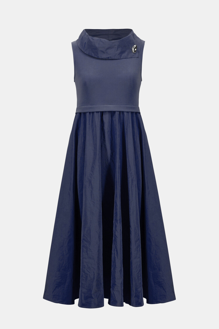 Joseph Ribkoff Joseph Ribkoff Silky Knit And Memory Fit and Flare Dress With Shawl Collar 261274