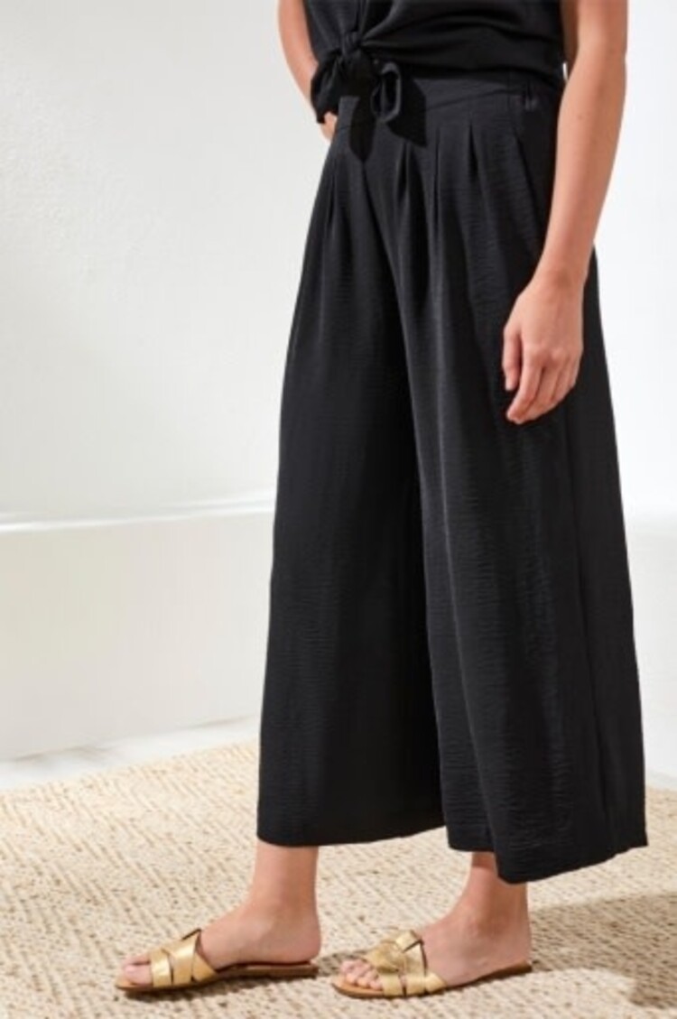 Tribal Tribal Flowy Crop Pant W/ Elastic Waistband 6146O