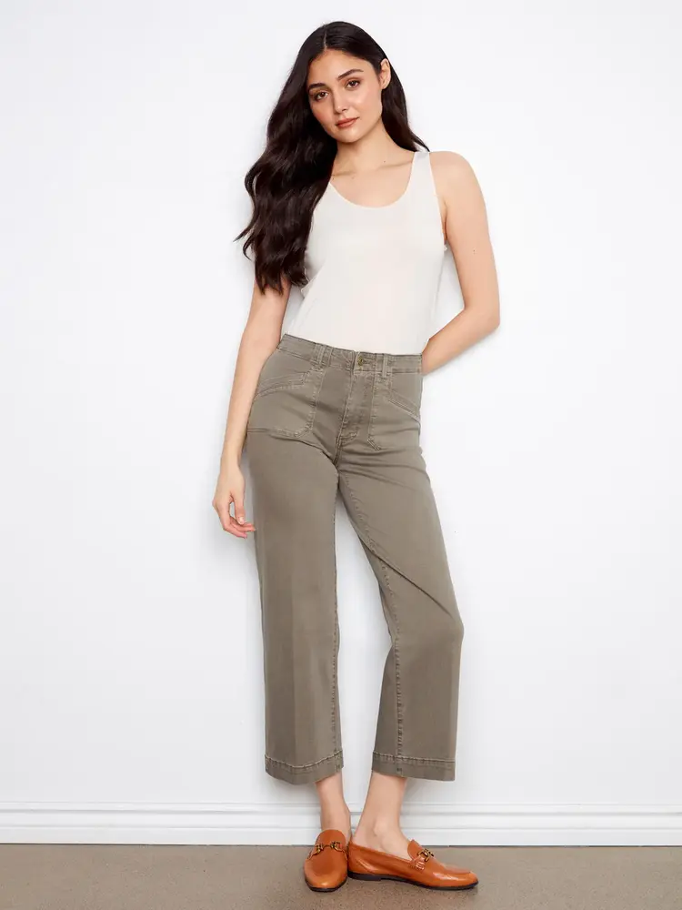 Charlie B Charlie B Cropped Wide Leg Pant C5660R
