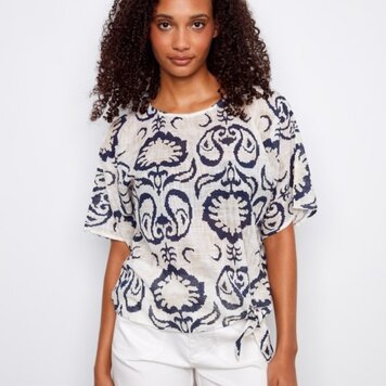 Charlie B Charlie B Cotton Gauze Shirt C4403