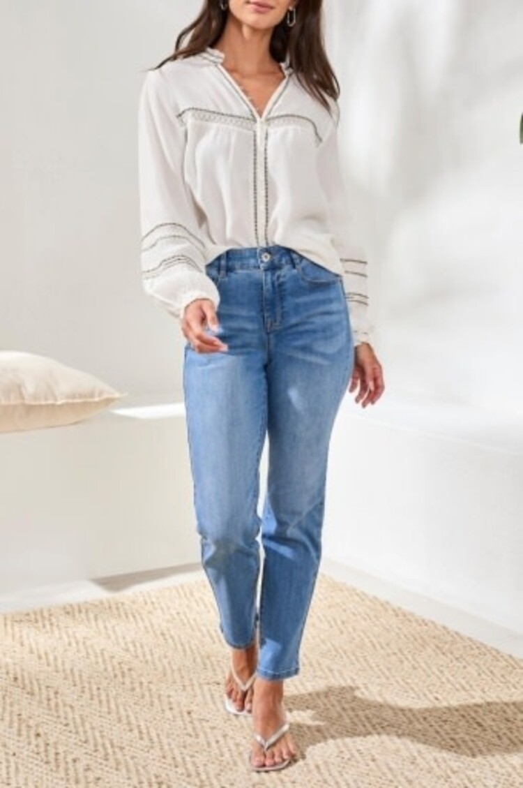 Tribal Tribal Sophia Curvy Hugging Straight Ankle Jeans 6184O