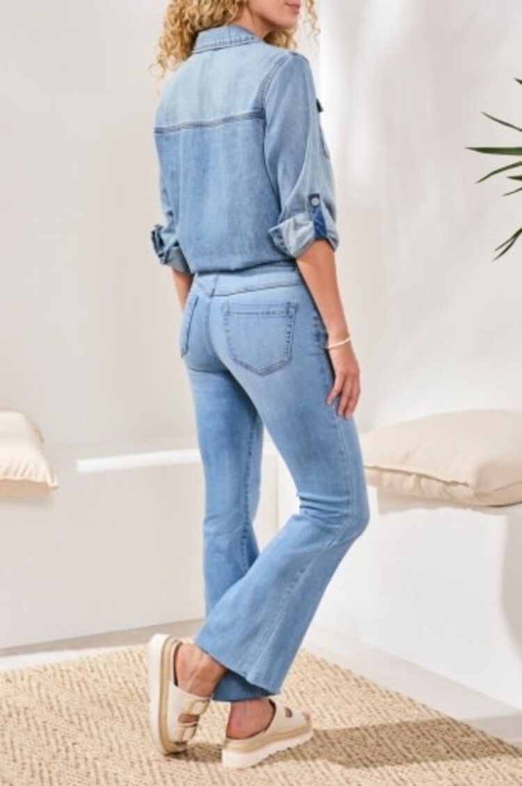 Tribal Tribal Coastal Blue Audrey Hugging Flare Jeans 6119O
