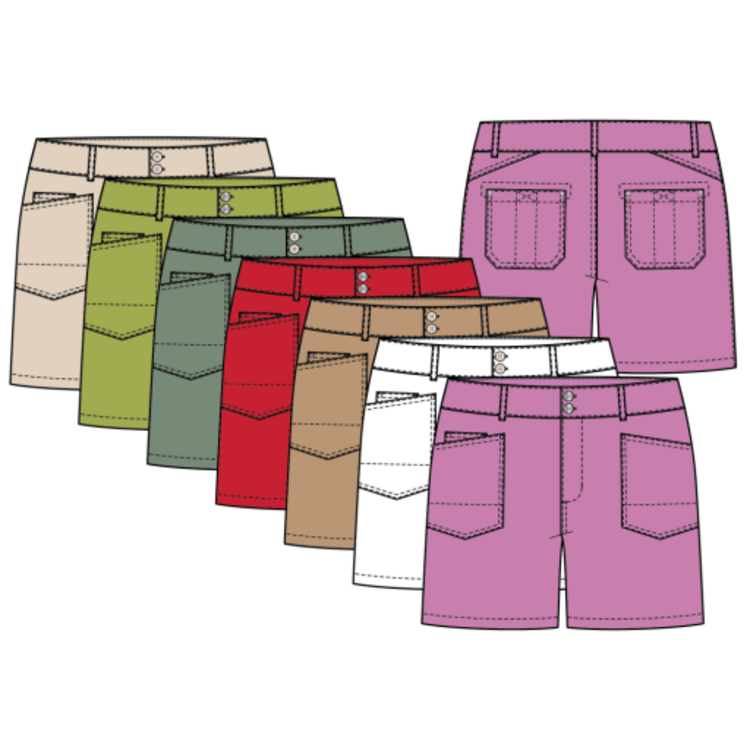 Tribal FLY FRT SHORT W/ POCKETS-2444O