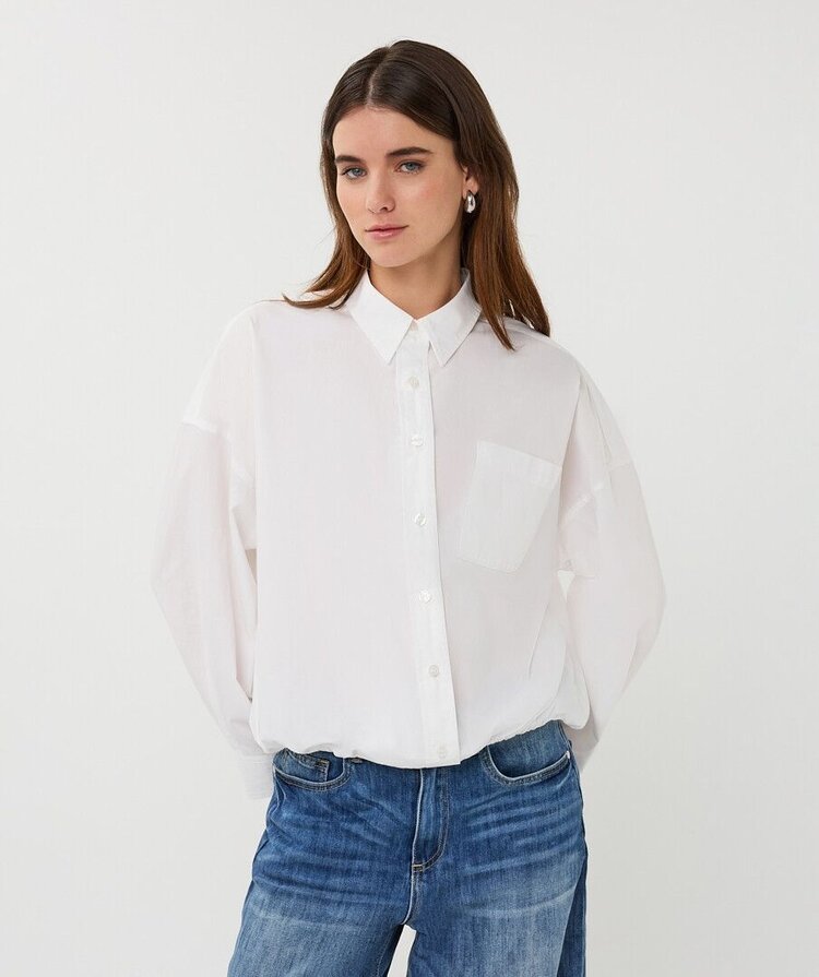Esqualo Esqualo Blouse Cropped Cotton Poplin