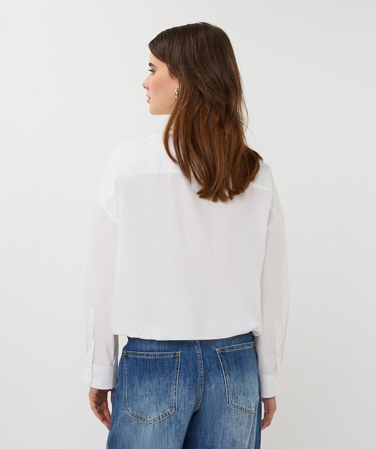 Esqualo Esqualo Blouse Cropped Cotton Poplin
