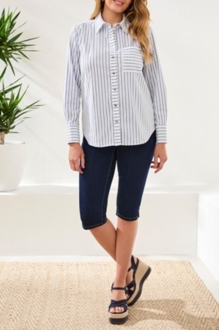 Tribal L/S BTN FRT SHIRT-3086O