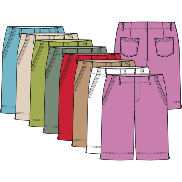 Tribal PULL ON BERMUDA W/ TOPSTITCH DETAILS-2443O