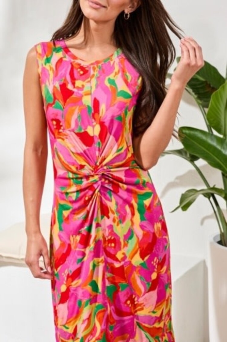 Tribal SLVLESS DRESS W/FRONT DETAIL-2451O