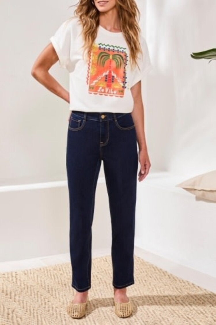 Tribal Tribal Sophia Curvy Hugging Straight Ankle Jeans 6184O
