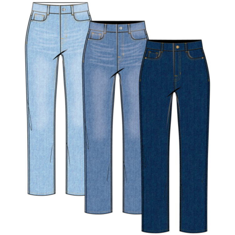 Tribal SOPHIA CURVY HUGGING STRAIGHT ANKLE JEANS