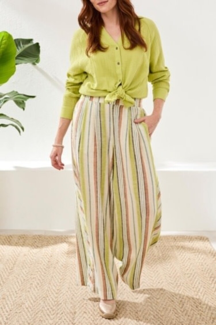 Tribal Tribal Pull On Flowy Wide Pant W/ Pockets 5753O