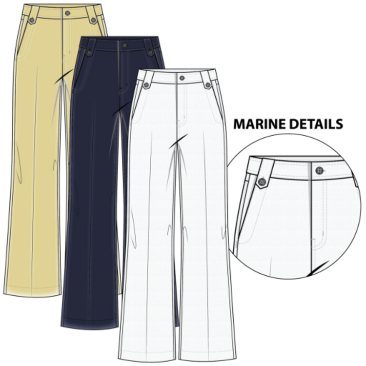 Tribal BROOKE HUGGING MARINE PALAZZO JEANS-5768O