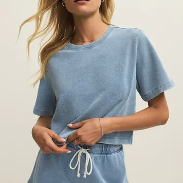 Z Supply Z Supply Curran Knit Denim Sweatshirt