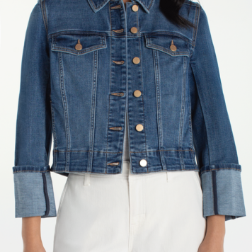 Liverpool Liverpool Bracelet Length High Cuff Trucker Jacket LM1C53CH4