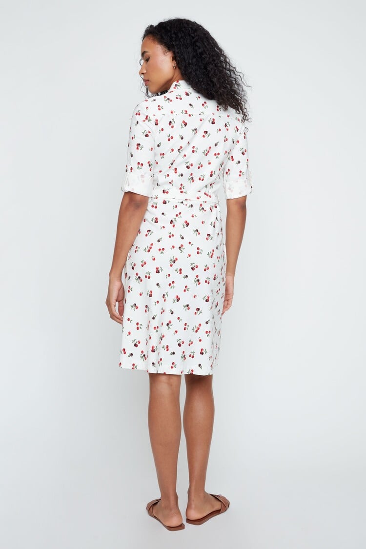 Renuar Renuar Woven Cherry Print Dress R4371