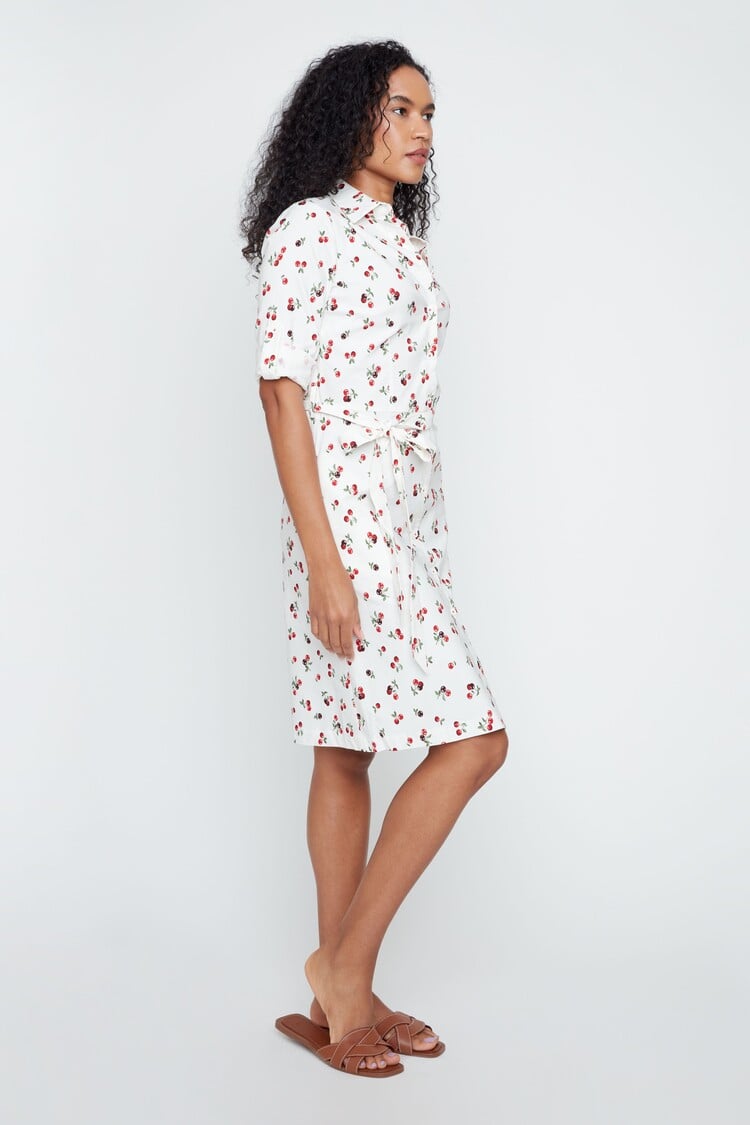 Renuar Renuar Woven Cherry Print Dress R4371