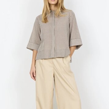 Soya Concept Soya Concept Canelita Woven Short Sleeve Blouse 41640