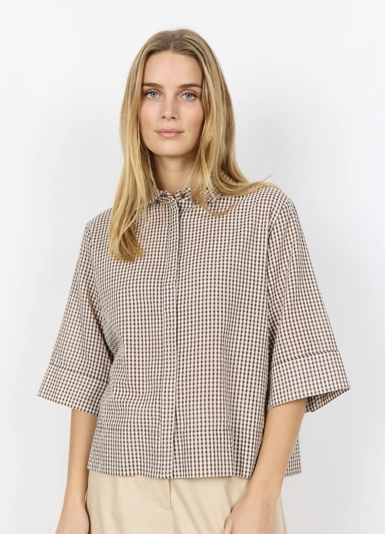 Soya Concept Soya Concept Canelita Woven Short Sleeve Blouse 41640
