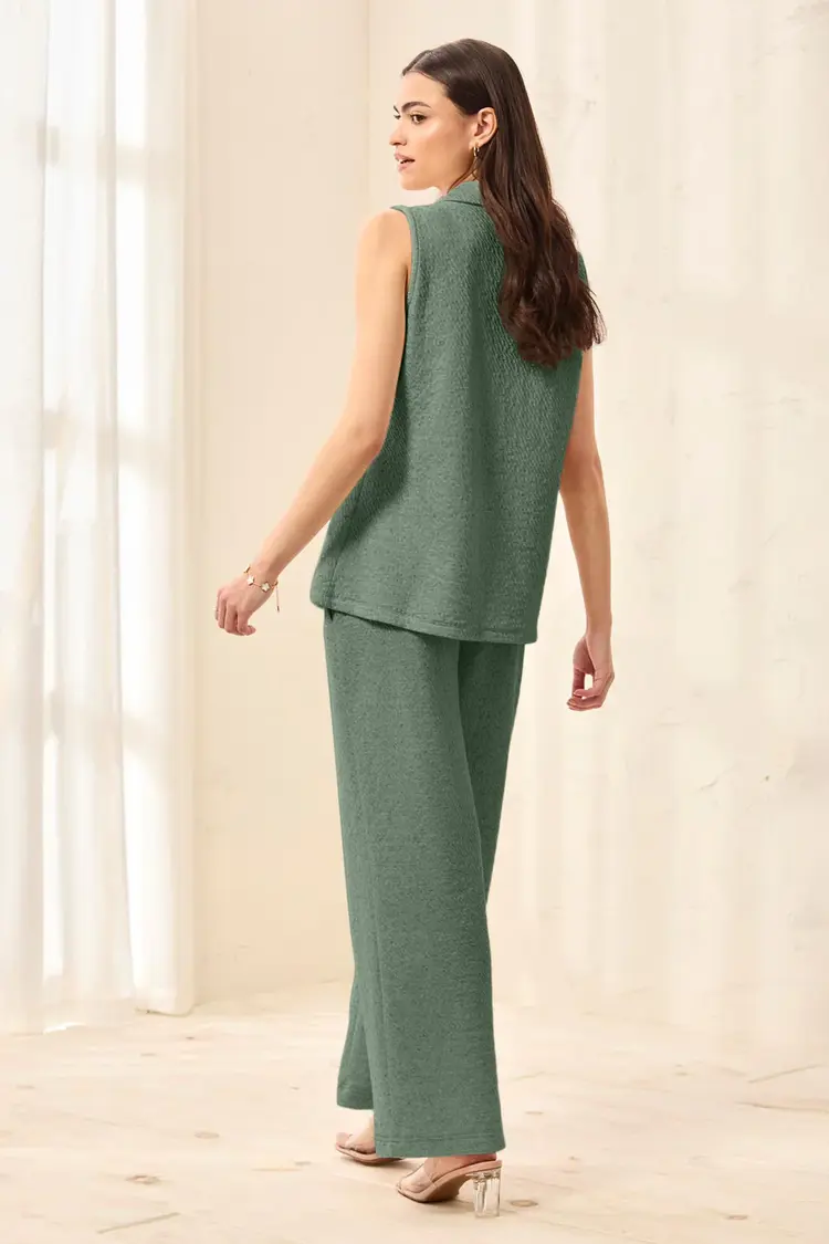 Tribal SLVLESS BUTTON DOWN TOP-MOSS