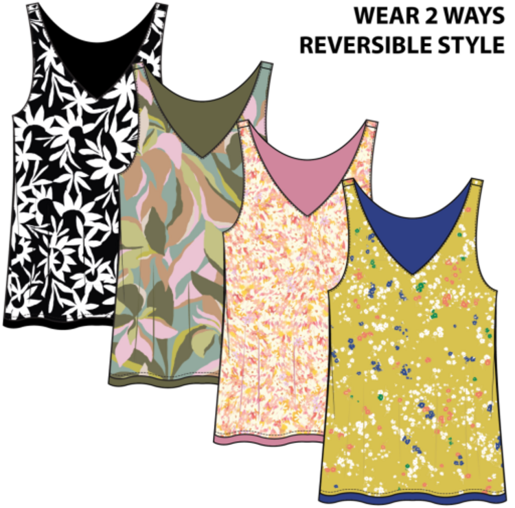 Tribal Tribal Wear 2 Ways Reversible Cami 6063O