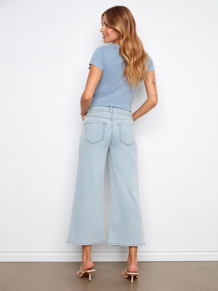 Charlie B Charlie B Belted Wide Leg Jeans C5788