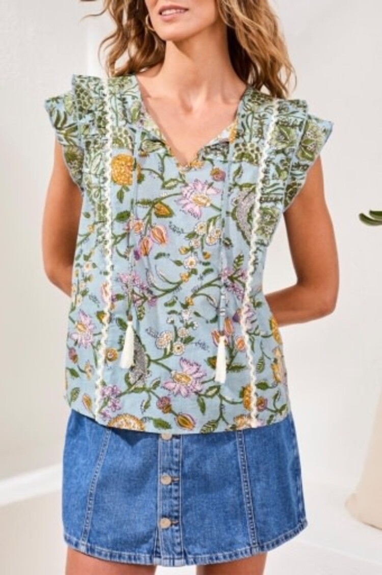 Tribal MIXED PRINT BLOUSE-5430O