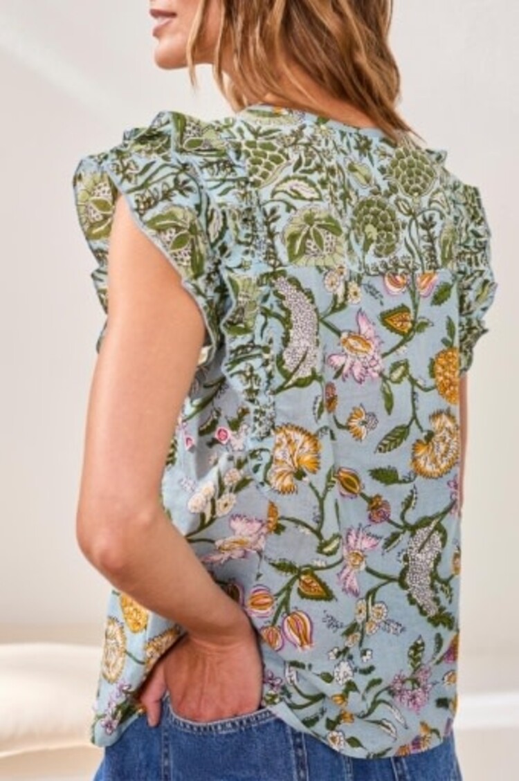 Tribal MIXED PRINT BLOUSE-5430O