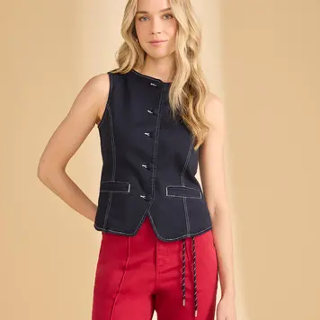 fdj FDJ Button Front Vest 1143511