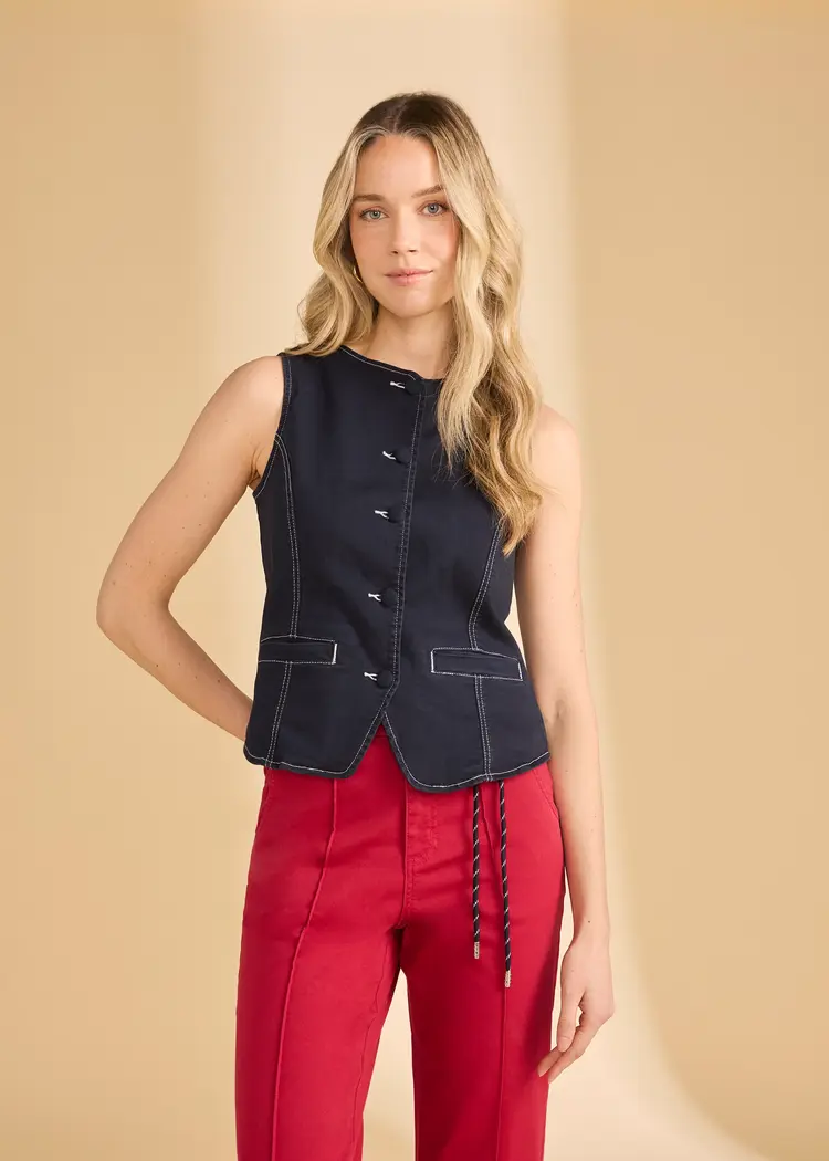 fdj FDJ Button Front Vest 1143511