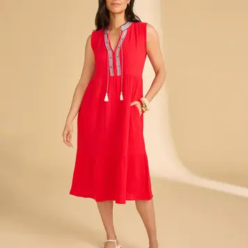 fdj FDJ Cap Sleeve Tiered Midi Dress 7849211