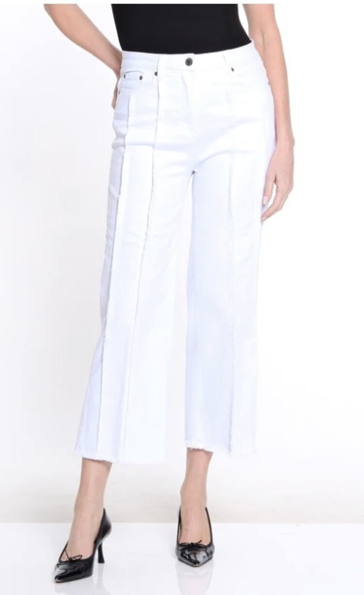 Multiples Multiples Zip Front Denim Crop Jean M16702PM