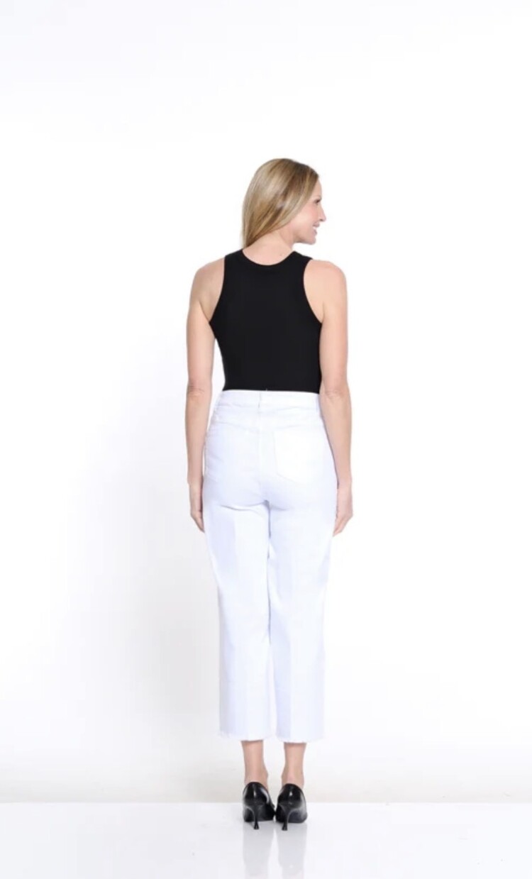 Multiples Multiples Zip Front Denim Crop Jean M16702PM