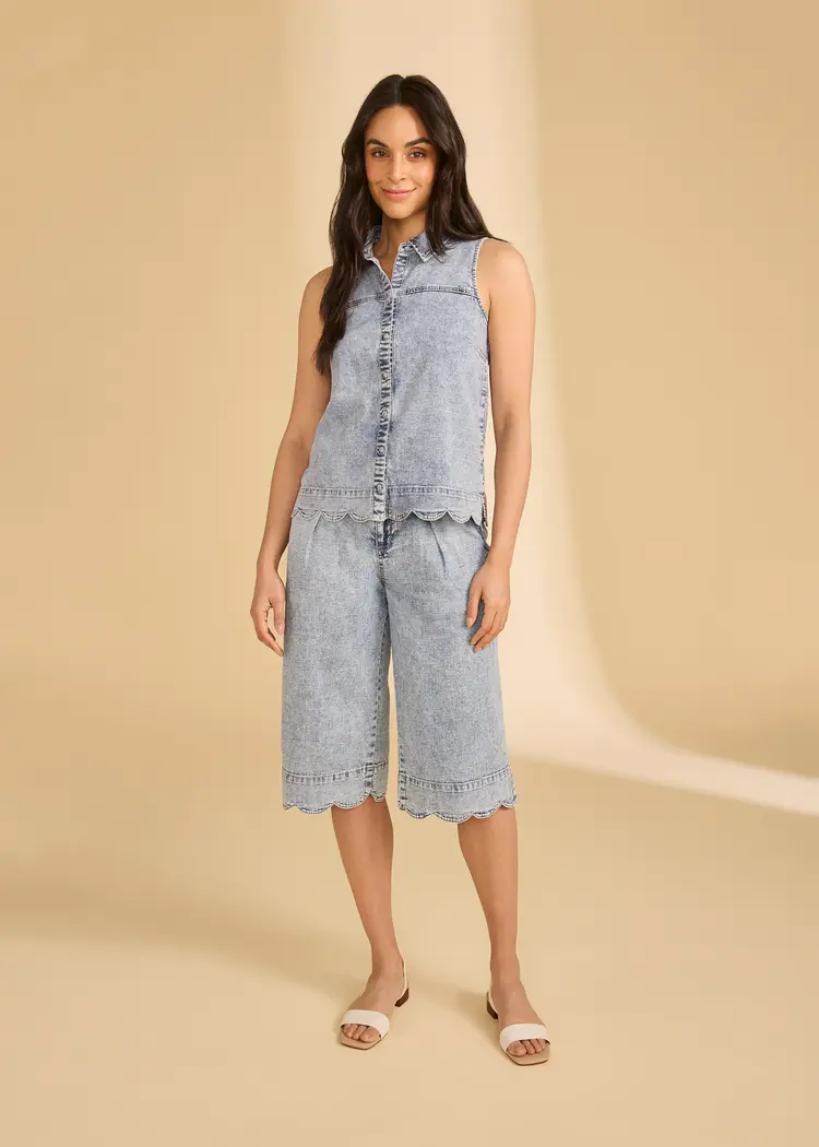 FDJ Sleeveless Scalloped Shirt 7182992