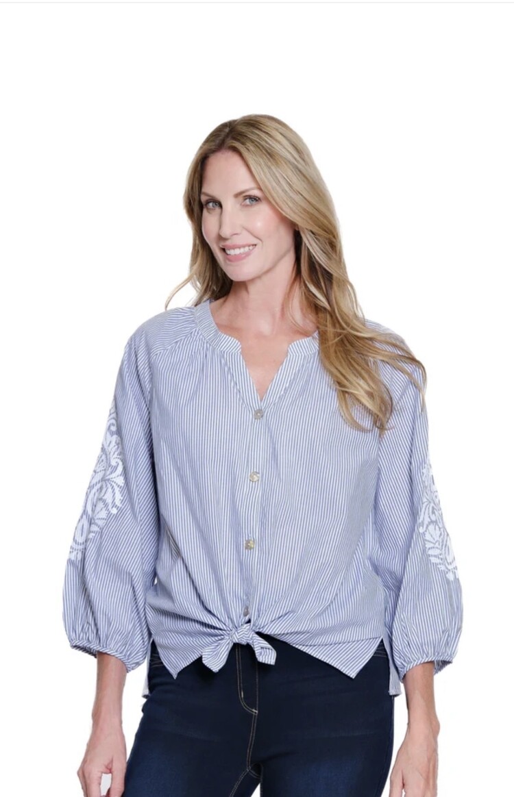 Multiples Multiples Raglan Sleeve Strip Shirt M16506BM