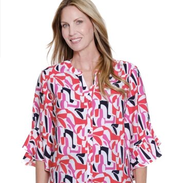 Multiples Multiples Elbow Sleeve Crinkle Shirt M16601BM