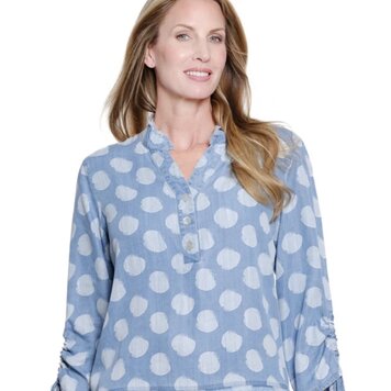 Multiples Multiples Drawstring Sleeve Woven Shirt M16111TM