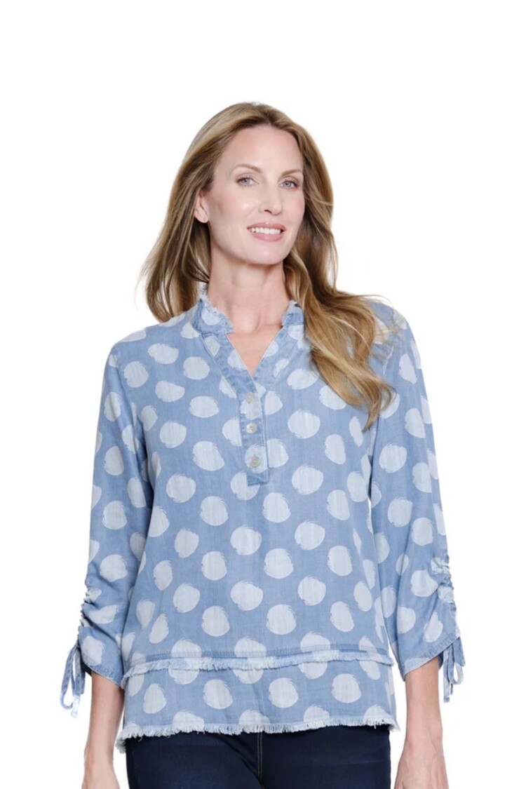 Multiples Multiples Drawstring Sleeve Woven Shirt M16111TM