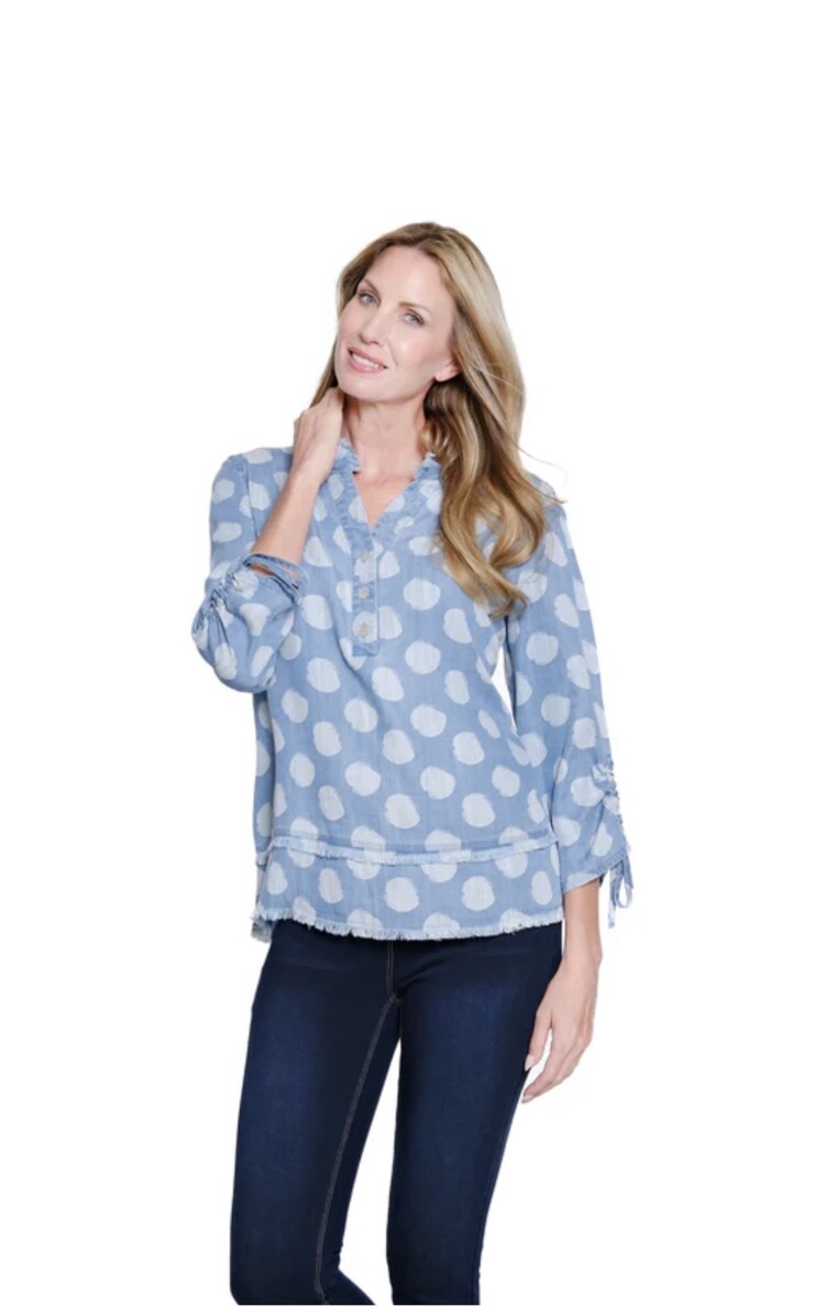 Multiples Multiples Drawstring Sleeve Woven Shirt M16111TM