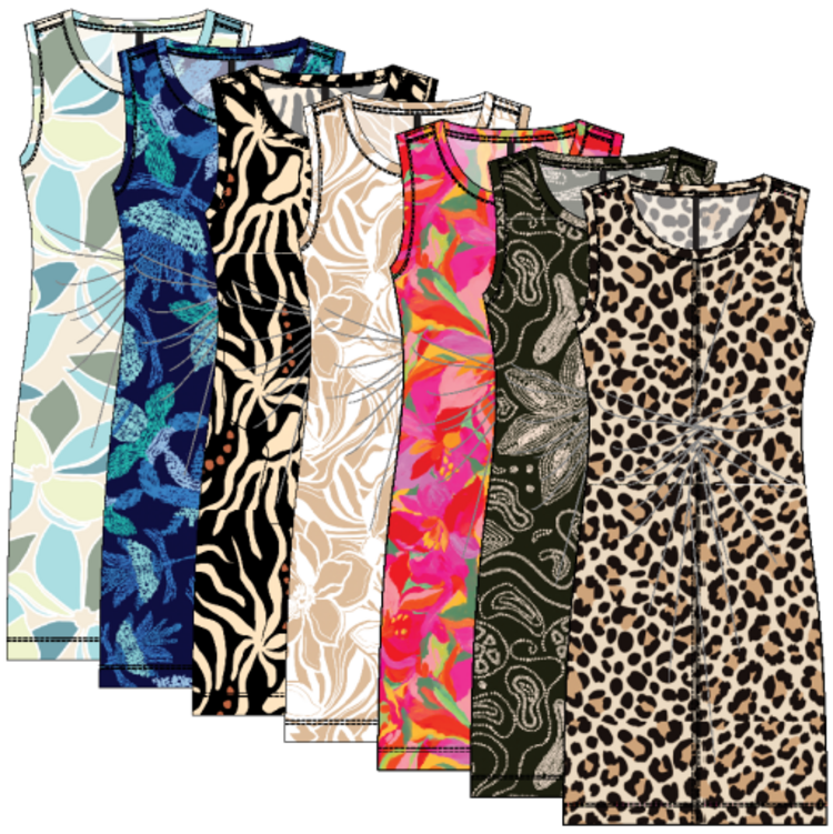 Tribal SLVLESS DRESS W/FRONT DETAIL-2451O