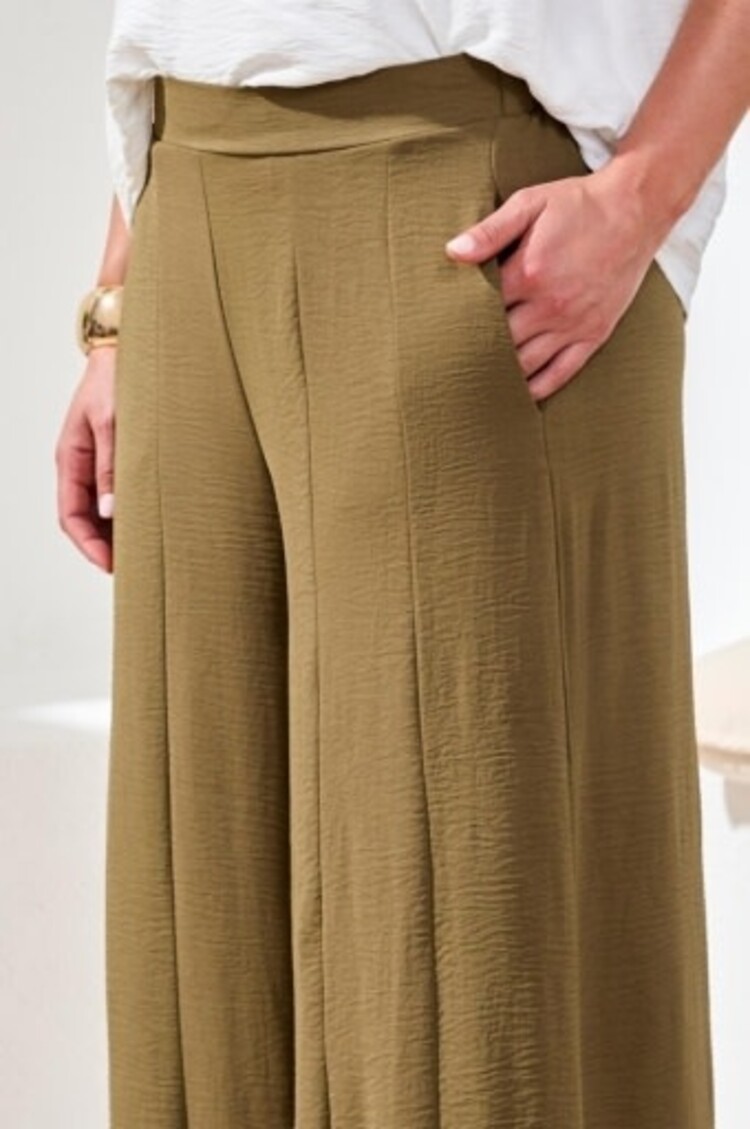 Tribal WIDE LEG FLOWY PANT-RAINFOREST
