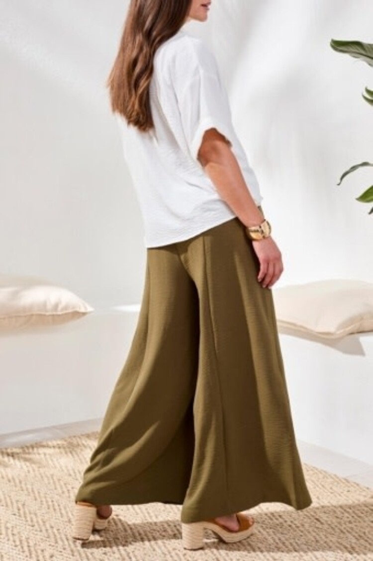 Tribal WIDE LEG FLOWY PANT-RAINFOREST